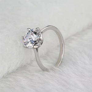 <b>Indian</b> Manufacture 925 Silver Diamond <b>Ring</b> for Engagement Party Wear and Fine Jewelry Collection Available for Best Price - Product Image 2