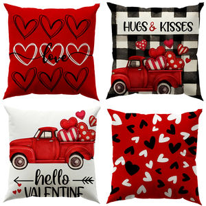 وسادة زخرفية جديدة التصميم من الكتان لعيد الحب، وسادة مطبوعة للديكور المنزلي للأريكة وغرفة المعيشة وغرفة النوم - Product Image 1