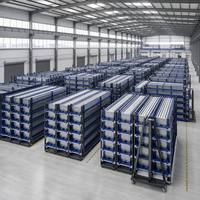 Étagère de stockage en acier pour entrepôt, personnalisable, capacité 3000 kg, profilés en acier alvéolaires modulaires, système de rangement enroulable