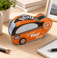 Boîte en étain personnalisée en forme de voiture avec fermoir, boîte de rangement en fer blanc de qualité alimentaire pour bonbons d'enfants, boîte en étain avec logo imprimé sur mesure