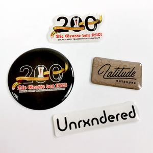 High Quality Custom Logo <strong>Label</strong> Printed Strong Adhesive Waterproof Clear <strong>Domed</strong> Stickers Rectangle Epoxy Resin Crystal Stickers - Product Image 3