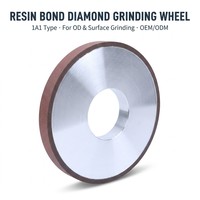 Grande meule diamantée en résine de meulage à l'eau personnalisée pour rectifieuse de surface 7130 Disque abrasif en acier au tungstène allié de 25mm