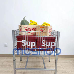 Contenedor de descarga de alambre plegable portátil, tienda de conveniencia, promoción, jaula apilable de malla - Product Image 2