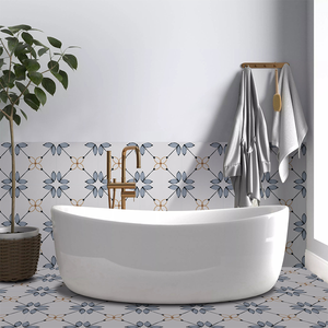 Tem dán sàn vinyl chống thấm tự dính PVC dày 1mm, dùng trong nhà, thiết kế kiểu gạch - Product Image 1