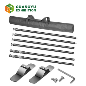 Backdrop biểu ngữ đứng có thể điều chỉnh Backdrop đứng Telescopic triển lãm thương mại Backdrop 8 x 8ft bước và lặp lại khung biểu ngữ đứng - Product Image 5