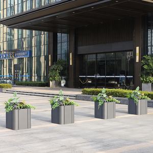 Macetas de <span class=keywords><strong>metal</strong></span> callejeras maceta caja exterior UES combinación macetas y Banco para área pública - Product Image 4