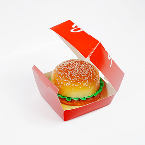 Tùy chỉnh phân hủy sinh học dùng một lần thức ăn nhanh Burger bao bì hộp dùng một lần bánh <span class=keywords><strong>hamburger</strong></span> hộp đóng gói - Product Image 3
