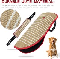 Perlengkapan Pelatihan Anjing Profesional K&9 Attack Protection, Termasuk Sarung Gigitan Tahan Lama, Tongkat Tarik, Bar, Perlengkapan Pelatihan Jute Bergaya, Kain Nilon