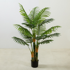 Plantes artificielles, simulation d'arbre <span class=keywords><strong>Dypsis</strong></span> <span class=keywords><strong>Lutescens</strong></span>, grandes feuilles vertes, pot en plastique, décoration de paysage, bonsaï, 120-210 cm - Product Image 3