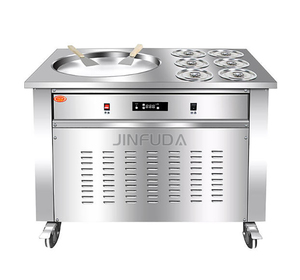 Máquina comercial de rollo de helado frito, nueva Mesin Ais Krim Goreng usada <span class=keywords><strong>para</strong></span> restaurantes <span class=keywords><strong>que</strong></span> sirven ingredientes de agua de leche de frutas - Product Image 2