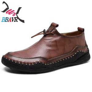 Mocasines Casuales de Cuero Hechos a Mano con Punta Baja y Diseño Explosivo para Hombre - Product Image 2