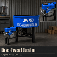 Bétonnière diesel grande capacité JW750, mélangeur vertical à bouche plate pour projets de construction
