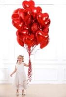 30 ballons en forme de cœur rouge 18 pouces ballons en mylar d'amour pour la Saint-Valentin mariage anniversaire fournitures