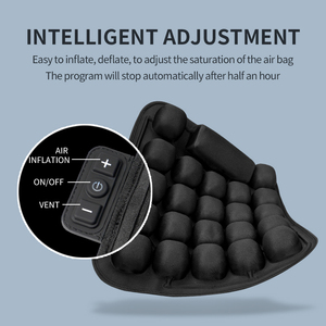 Bariatric Inflatable <strong>Air</strong> <strong>Cushion</strong> for Wheelchair with Pommel Anti-Thrust Design Pressure Relief Massage Heating &amp; Portable - Product Image 2