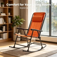Chaise de camping pliable moderne en gros, avec cadre en acier inoxydable durable, tissu Teslin écologique, chaise à bascule zéro gravité