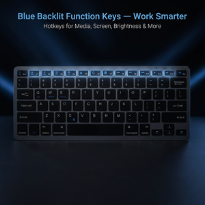คีย์บอร์ดไร้สาย OEM แบบ Ergonomic สำหรับเดสก์ท็อป โหมดคู่ 2.4G ชาร์จซ้ำได้ เสียงเงียบ - Product Image 6