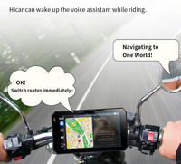 Caméra de tableau de bord de moto de 5 pouces, moniteur sans fil, Android Auto, CarPlay, affichage du jauge, CarPlay, caméra de tableau de bord de moto