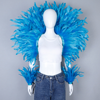 Ailes d'épaule en plumes – Ailes d'ange en plumes de coq naturelles pour défilés de carnaval, sambas, accessoires de costume, spectacles scéniques et Halloween