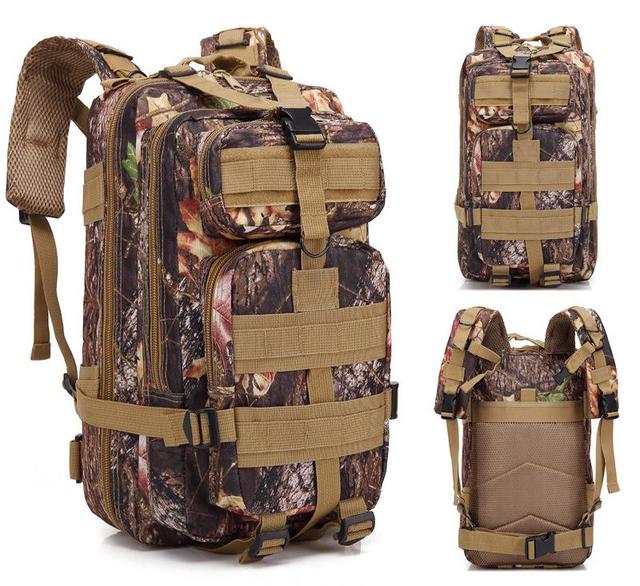 Camouflage Sports Camping Hiking Trekking Fishing Hunting Bags Outdoor Rucksack 30L Waterproof Tactical Backpack