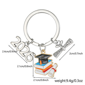 2026 <b>Graduation</b> Keychain Zinc Alloy Pendant Student Gift Classmates Teacher Day <b>Present</b> - Product Image 4