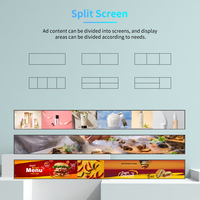 P1.875 Smart Shelf Edge Strip Led Pantalla montada en la pared Publicidad Señalización digital Pantallas interiores para supermercado