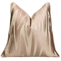 Housse de coussin de luxe en jacquard abstrait doré-décor de salon de canapé, 18x18/20x20 pouces, échantillon gratuit et OEM, quantité minimale de commande 50