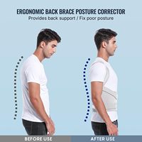 Soutien clavicule et lombaire réglable en néoprène taille libre pour sciatique et correcteur de posture dos droit