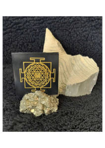 Placa de Carga de Ágata Negra al por Mayor con Diseño Grabado de Shree Yantra y Mantra Navkar, con Cristal Natural Energético - Product Image 2
