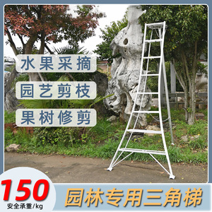 <strong>Garden</strong> Pruning Tripod <strong>Ladder</strong> Aluminum Alloy Triangular Exterior Use Fruit Tree Maintenance 300kg Load Capacity Tripod <strong>Ladder</strong> - Product Image 3