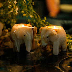 Vente en gros de produits à graver en vrac personnalisés Bougeoir éléphant Cristal Afghan <span class=keywords><strong>Jade</strong></span> Blanc Vert Écologique Amour Naturel 5pc - Product Image 6
