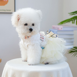 PETCIRCLE Pet Circle Spring and Autumn Pet Clothing Small Dog Puppy <b>Cat</b> <b>Clothes</b> 3D Floral Scented Skirt - Product Image 3