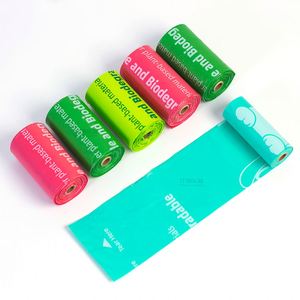 Sacs à déchets pour animaux de compagnie compostables imprimés en gravure, parfum menthe, épaisseur 20 µm, pour la promenade, les voyages, la maison et l'usage domestique - Product Image 3