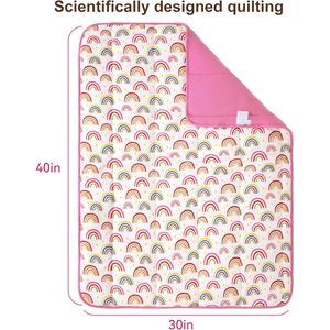 Edredón Reversible Personalizado para Bebés, Manta de Forro Polar con Estampado de Arcoíris, Peso Medio, Suave, de Doble Cara, para Niños - Product Image 6