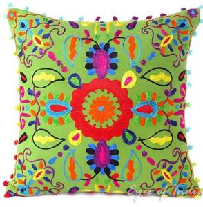 Vintage-Style Handmade Covers Cushion Pillows Hand Patchwork Cotton <b>Floor</b> Pillow with Tassels - Product Image 4