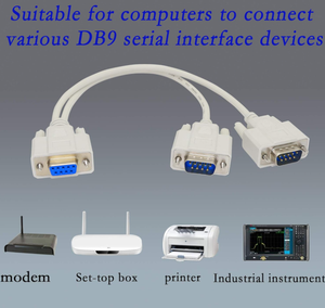 DB9 9 broches 1 femelle <span class=keywords><strong>Ale</strong></span> à 2 mâle Rs232 adaptateur répartiteur série câble droit - Product Image 6