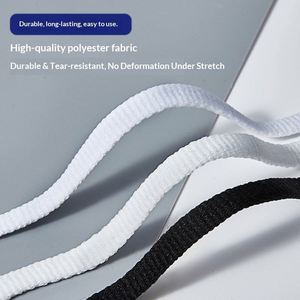 Cordones Elásticos Anchos de Doble Capa de Color Sólido YS RTS de 6 mm, Blancos, para Zapatillas Deportivas y Calzado Deportivo - Product Image 3