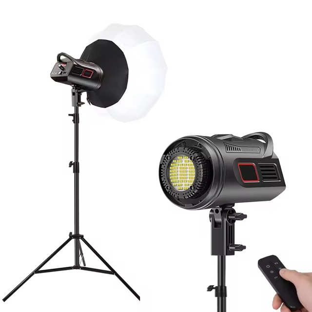 100W LED Continuous Studio Lighting Kit Professional Photography Fill Light with Softbox & Adjustable Stand Set