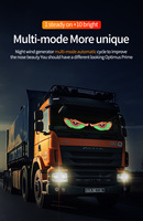 Autocollants de voiture dynamiques populaires contre le mauvais œil, écrans LED pour camions et voitures, lumières de fenêtre avant et arrière.