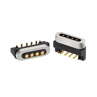 Connecteur magnétique à adsorption super forte vertical, connecteur magnétique à 4 broches, connecteur USB 2.0 connecté à une carte de circuit imprimé