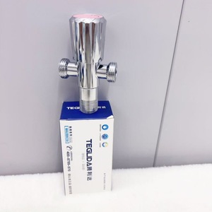 Válvula angular de acero inoxidable Tenglida 1088 con acabado cromado, rosca macho, para agua caliente y fría, para inodoro y calentador de agua. - Product Image 1