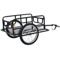 Remorque à vélo pliable à 2 roues en acier OEM, remorque utilitaire, poussette, petite remorque pour vélos