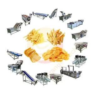 De Complete Chips Productie Full Line Kleinschalige Productie 100 Kg/u Aardappel Frietjes Machine