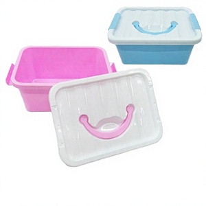 Premium Plastic Utility Tote <b>Box</b> with Latches Heavy Duty Craft Supplies Organizer Portable Closet <b>Wardrobe</b> Tidy Container - Product Image 1