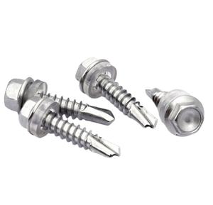 Tornillo <span class=keywords><strong>Autoperforante</strong></span> de Cabeza <span class=keywords><strong>Hexagonal</strong></span> de Acero Inoxidable SUS410 con Arandela de PVC - Product Image 5