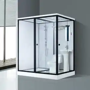 Salle de bain modulaire de luxe Salle de douche tout-en-un Cabine de douche intégrée Dosettes de salle de bain préfabriquées Salle de bain complète