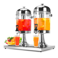 Distributeur de boissons de 2.2 gallons avec support Distributeur d'eau en acier inoxydable avec noyau de glace, robinet, pot à boisson