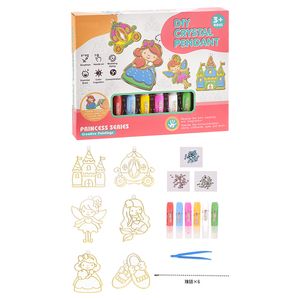 Bambini educativo finestra arte da te cristallo ciondolo pittura giocattolo <span class=keywords><strong>principessa</strong></span> serie 3D colla <span class=keywords><strong>disegno</strong></span> Art Kit per 3 anni - Product Image 2