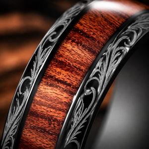 Anillo Vintage Fénix de Acero Inoxidable con Diseño de Madera JLM al por Mayor para Hombres y Mujeres, Joyería Mítica - Product Image 3