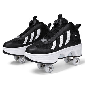 Helios High Top Roller Skates Double Row Wheels PU Outsole Cushioned All Seasons Round Toe - Product Image 3