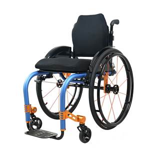 Fauteuil roulant sportif léger hybride en fibre de carbone et titane, maille réglable, ultra-léger 14,2 kg - Product Image 5